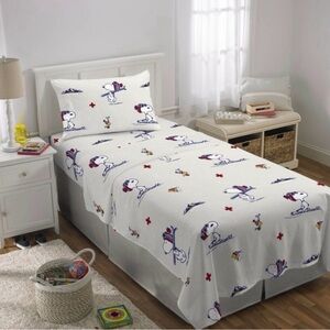 Peanuts Snoopy Twin Sheet Set New